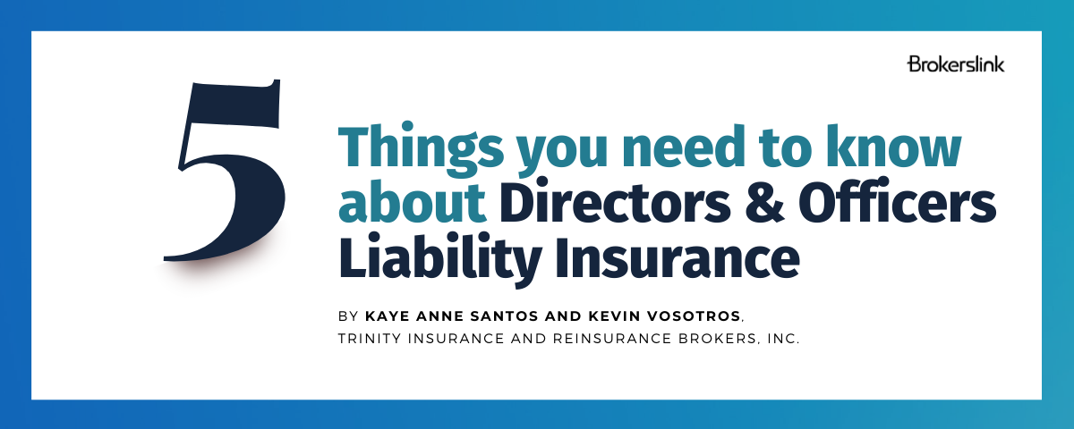 5 Things you need to know about officers liability insurance